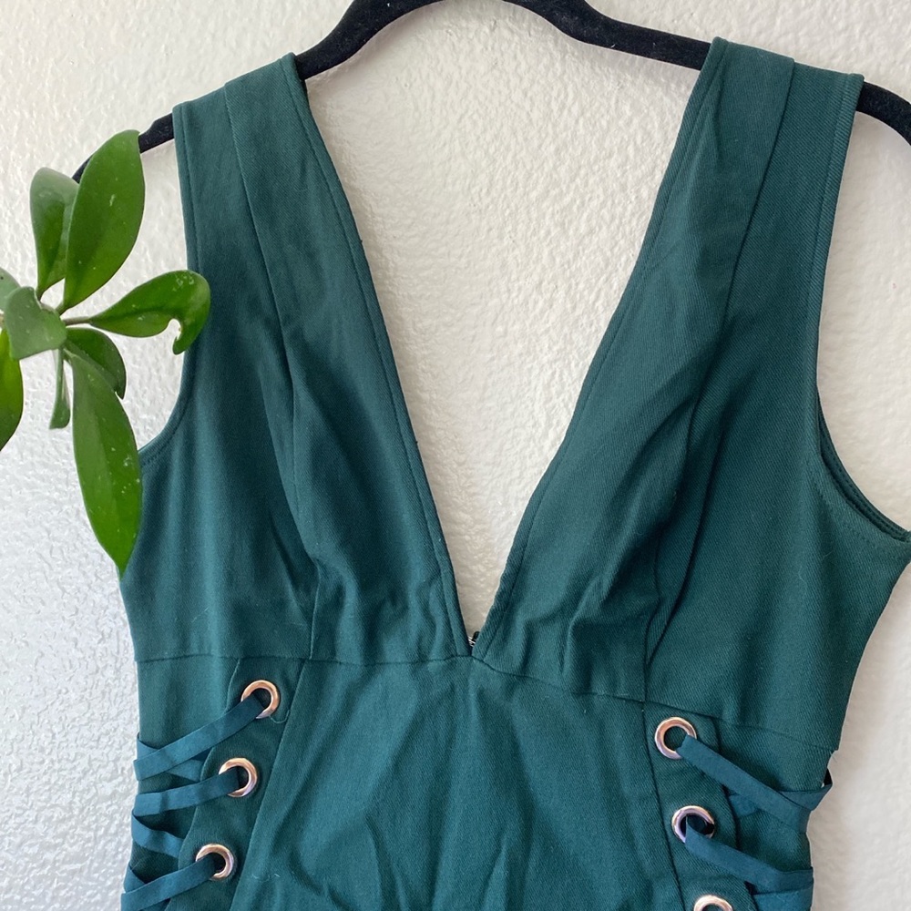 Lace-Up Evening Dress